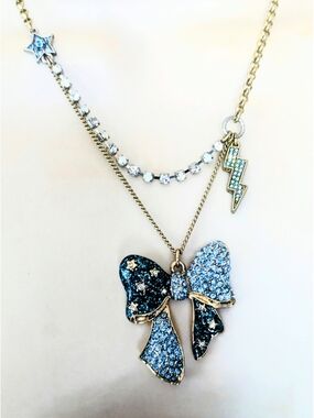 SOLD ! BETSEY JOHNSON Vintage Heavens to Betsey Blue Star Bow Lightning
